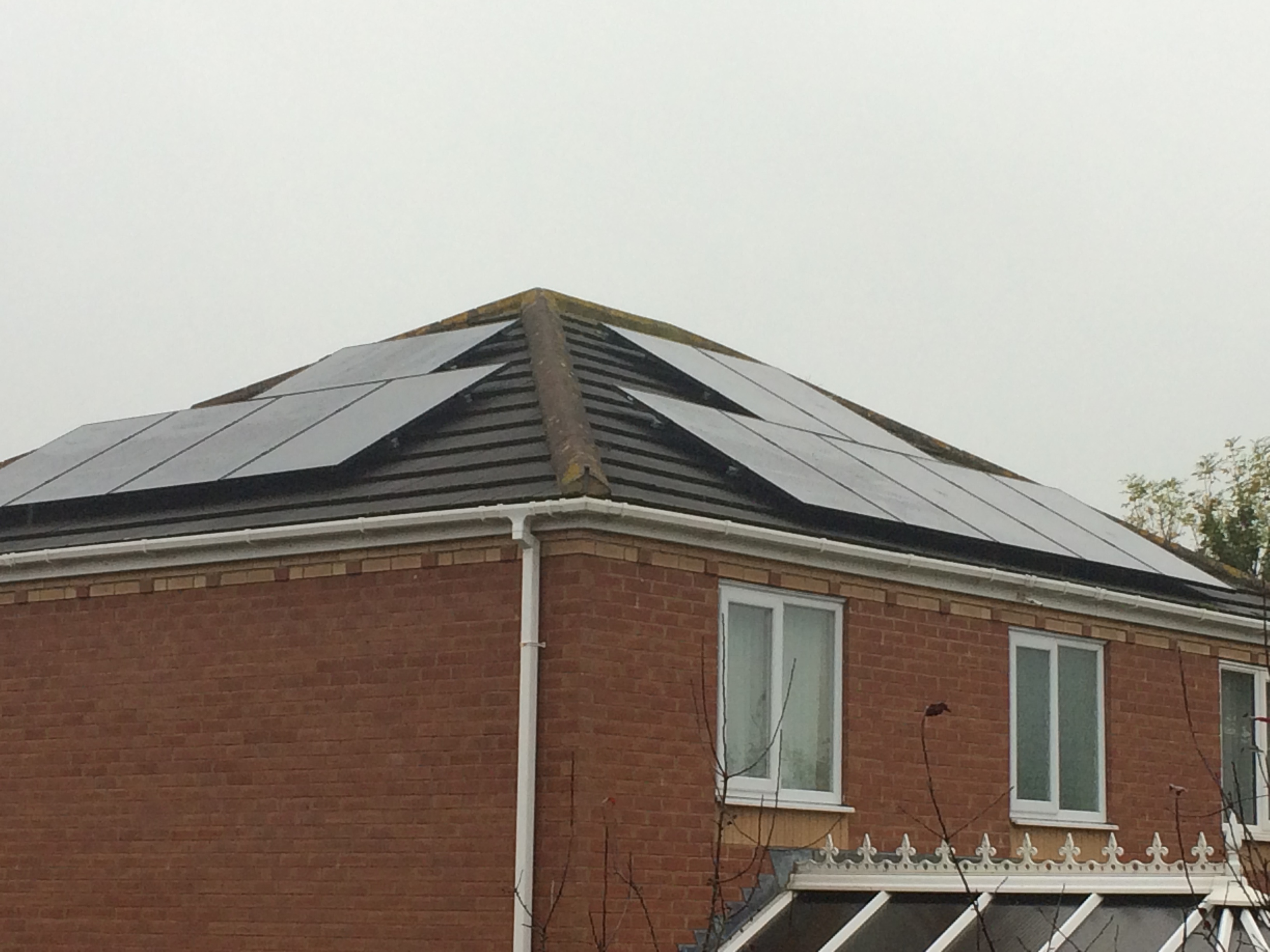 On-roof solar array SMA inverter